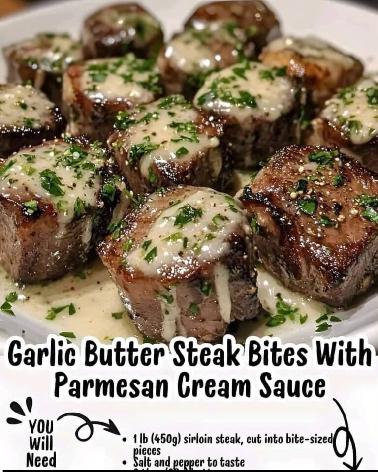 Garlic Butter Steak Bites with Parmesan Cream Sauce – The Ultimate One-Pan Steak Dinner