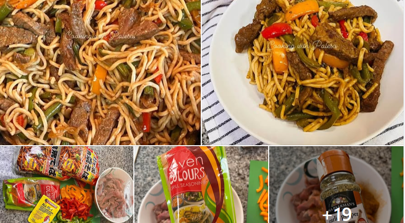 one pot beef, vegetables and noodles