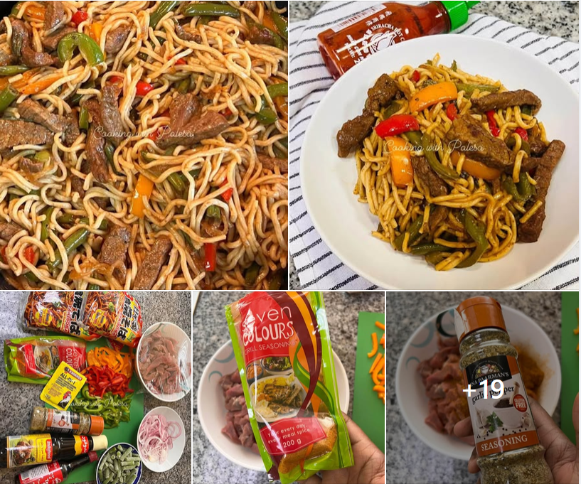 one pot beef, vegetables and noodles
