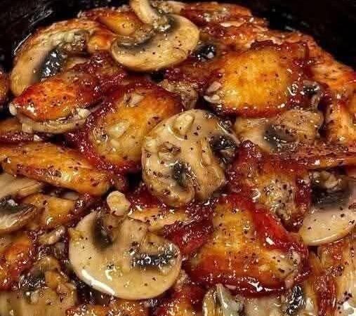 Honey Garlic Chicken with Mushrooms