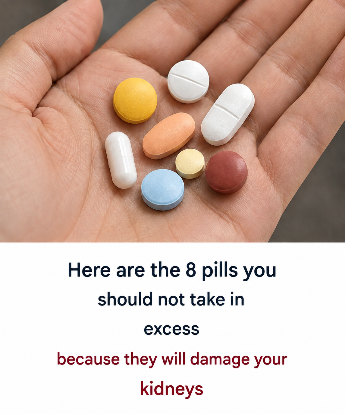 Eight pills you shouldn’t take because they damage your kidneys