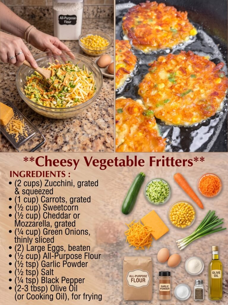 Cheesy Vegetables Fritters – Don’t LOSE this Recipe!