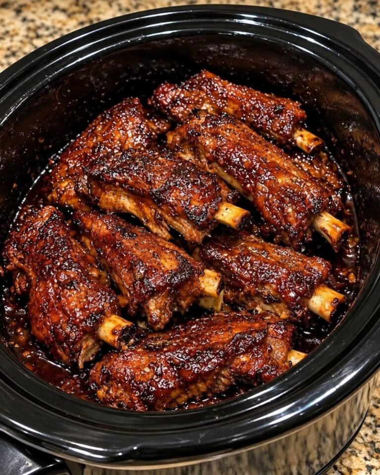 Ultra-Tender Slow Cooker Honey BBQ Ribs 🍖🍯✨