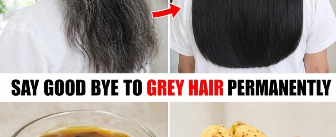 From white hair to black hair naturally in just 5 minutes and hair grows quickly