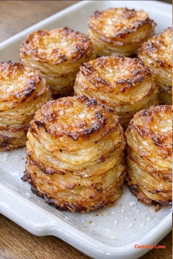 Oven Baked 3-Ingredient Crispy Potato Stackers