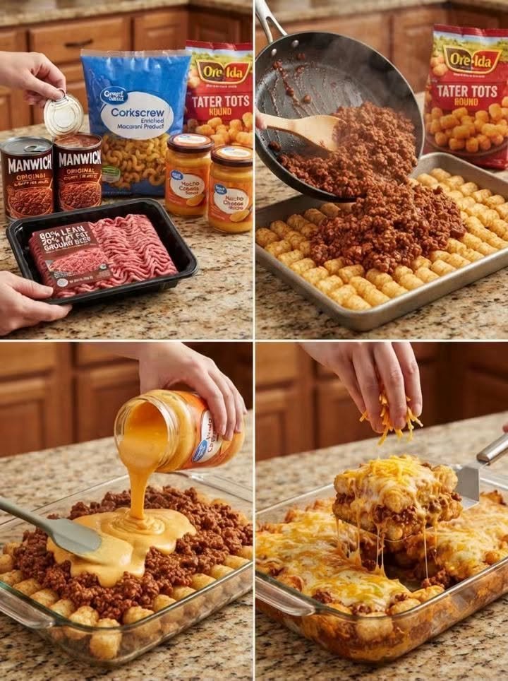 Sloppy Joe Tater Tot Casserole