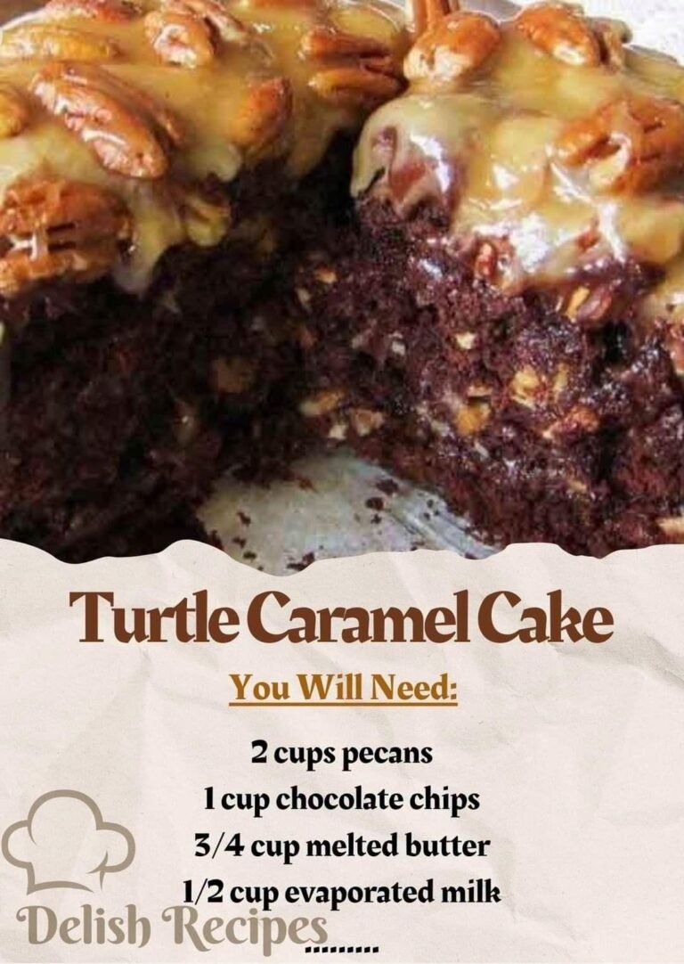  Easy Homemade Caramel Turtle Cake