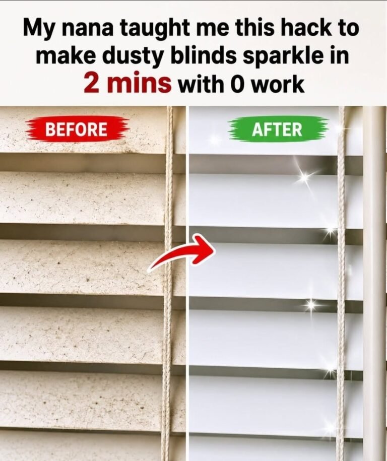 My nana taught me this hack to make dusty blinds sparkle in 2 mins with 0 work. Here’s how it works